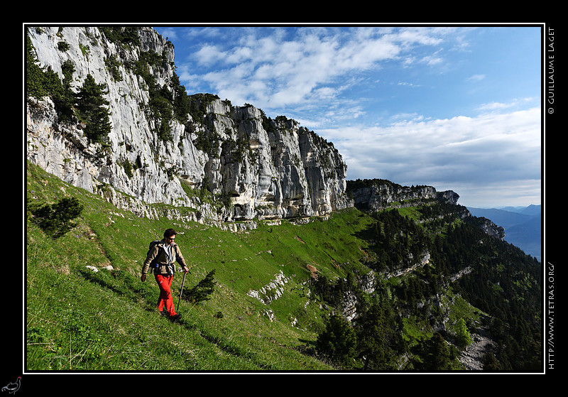 Chartreuse : Sur le petit sangle entre col de l'Alpe et col de Belles Ombres