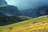 Devoluy : Sortie du vallon de Charnier, au dessus de le cabane de Chourum Clot