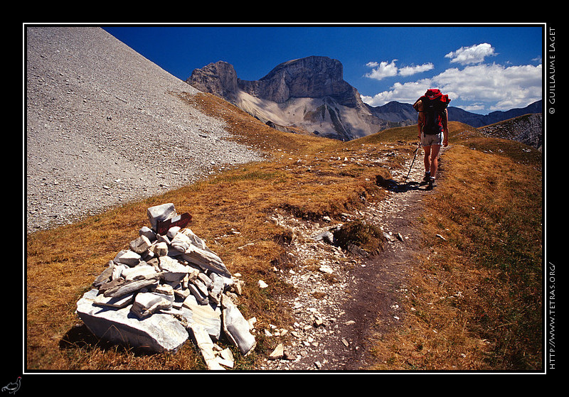 Dvoluy : Arrive vers le lac du Lauzon, sous le col de Charnier