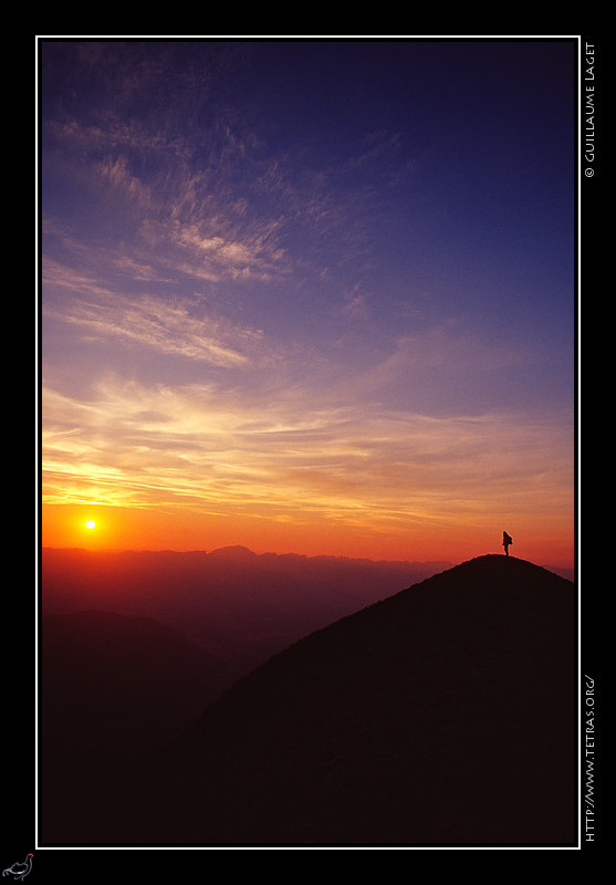 Dvoluy : Coucher de soleil entre Vallon Pierra et Grand Ferrand