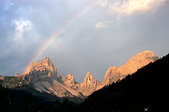 Devoluy : Arc-en-ciel sur le col des Aiguilles