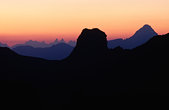 Queyras : Cretes au coucher de soleil, du Queyras aux aiguilles d'Arves