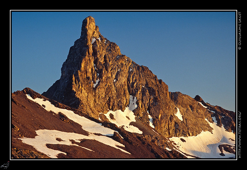 Queyras : La Tte des Toilies au soleil couchant