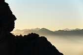 Chartreuse : Silhouette sous le rocher du Midi