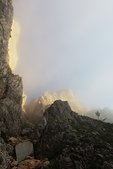 Vercors : Le couloir du pas Ernadant dans les brumes