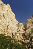 Vercors : Randonneur sous le pas Ernadant