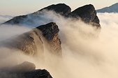 Vercors : Brumes sur les cretes du Vercors oriental