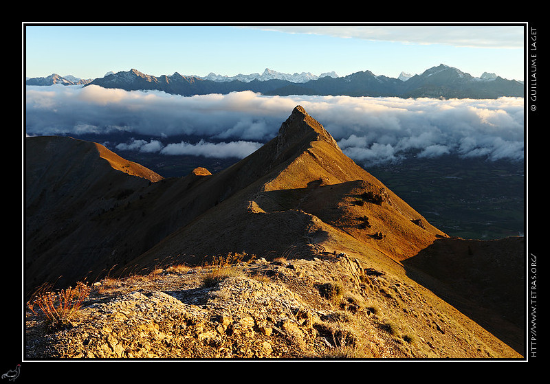 Rcits de randonnes : Vue gnrale de l'arte entre le pic de Gleize et le pic de l'Aiguille 
