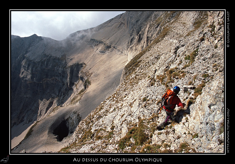 Rcits de randonnes : Traverse au dessus du Chourum Olympique, quelques mtres avant d'arriver au sommet du Petit Ferrand.
 
