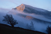 Vercors : Le But de Neve au dessus des nuages en tempete