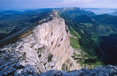 Vercors : Au sommet du Grand Veymont, vue vers le Balcon Est