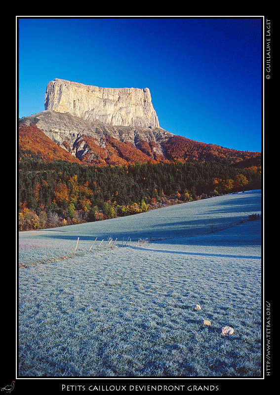 Rcits de randonnes : Le Mont Aiguille depuis Chichilianne, au dessus d'un champ givr