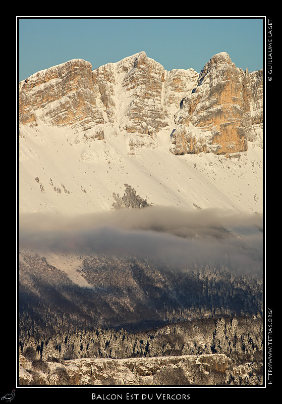 Rcits de randonnes : Les falaises du Balcon Est du Vercors aprs une chute de neige