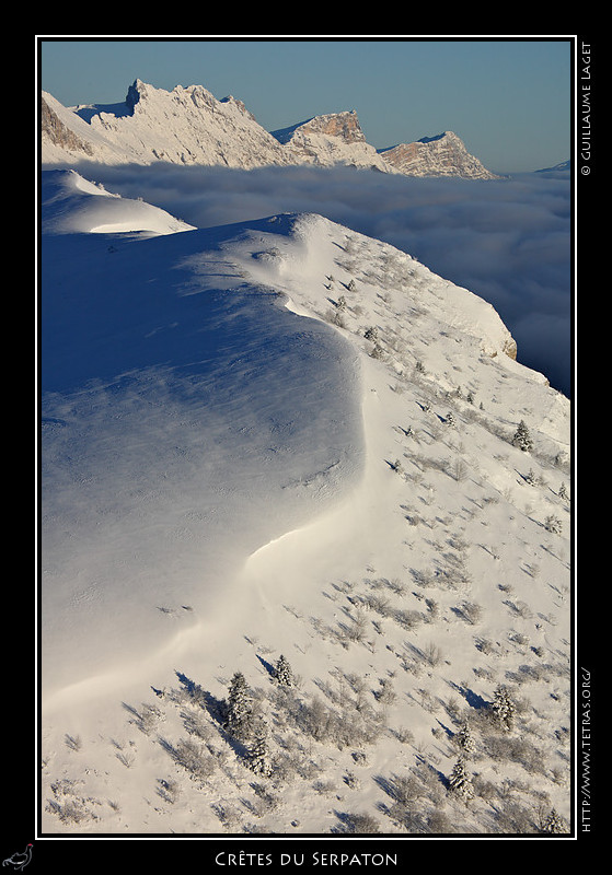 Rcits de randonnes : Au dessus de Gresse-en-Vercors, les crtes entre le pas du Serpaton et la montagne de la Pale. Au 
loin, le nord du Balcon Est du Vercors : roc Cornafion, pic Saint-Michel, Moucherotte