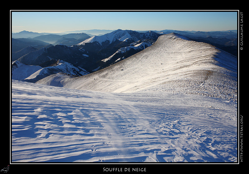 Rcits de randonnes : Neige souffle par le vent. 
 
