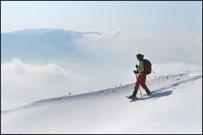 Photo : Quand les nuages et la neige se confondent...Difficile de localiser l'image ; est-ce utile ? 
