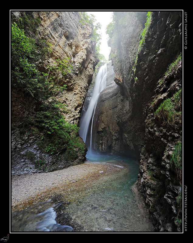Photo : La cascade de la Druise  Omblze, dans l'extrmit sud-ouest du Vercors. 
