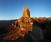 Le Mont Aiguille depuis le Rocher de Pansaret, Vercors