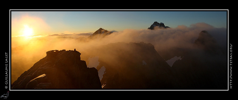 Photo : Queyras, vue sur le Viso et le pic d'Asti depuis le sommet du Pain de Sucre 
