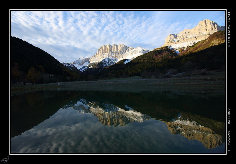 Photo : Reflet du Grand Veymont, vers Gresse-en-Vercors. 
