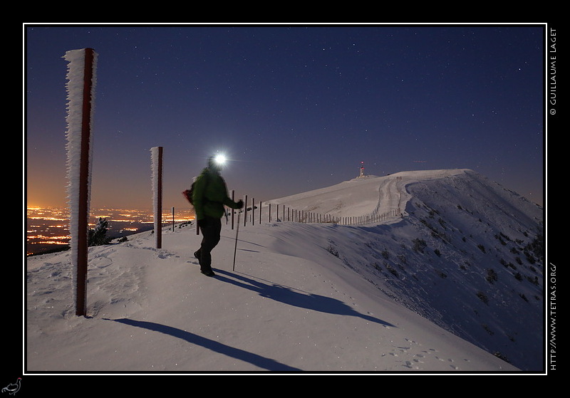 Photo : Fin de nuit sur les crtes du Mont Ventoux 
