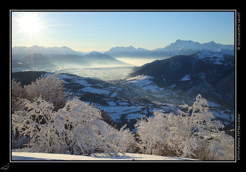 Photo : Vue sur le plateau matheysin et le Dvoluy depuis les crtes de la Peyrouse 
