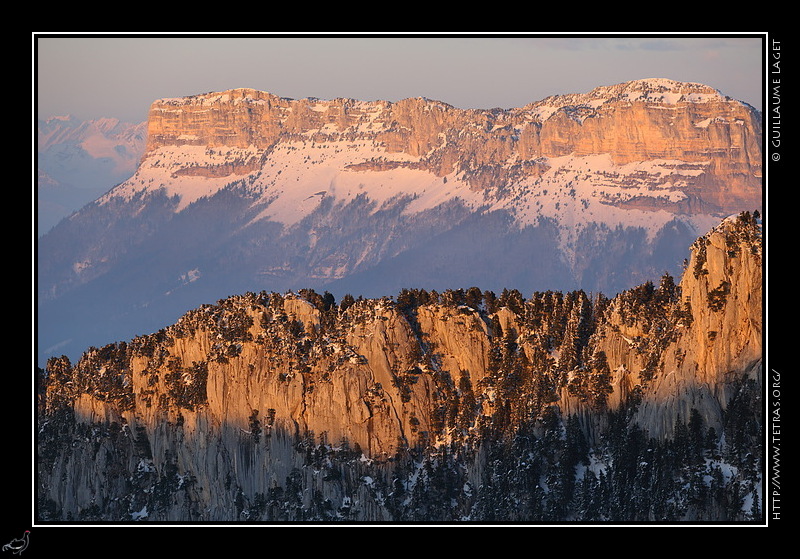 Photo : Dernier rayon sur les crtes de Chartreuse 
