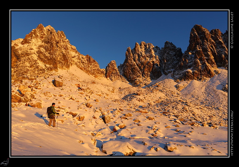 Photo : Sous le col de la Combe, sur l'envers de Belledonne 
