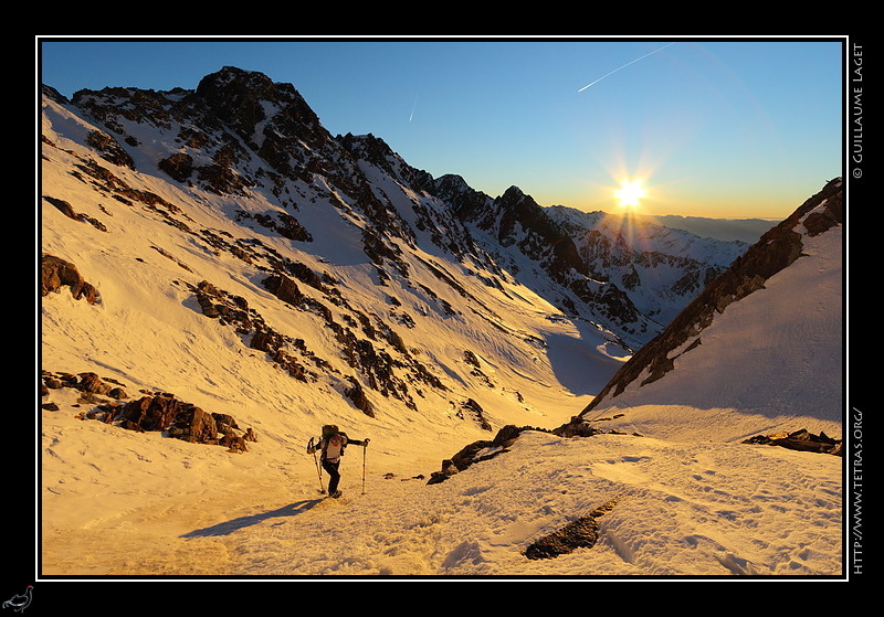 Photo : Fin de la monte vers le col de la Valloire, Belledonne 
