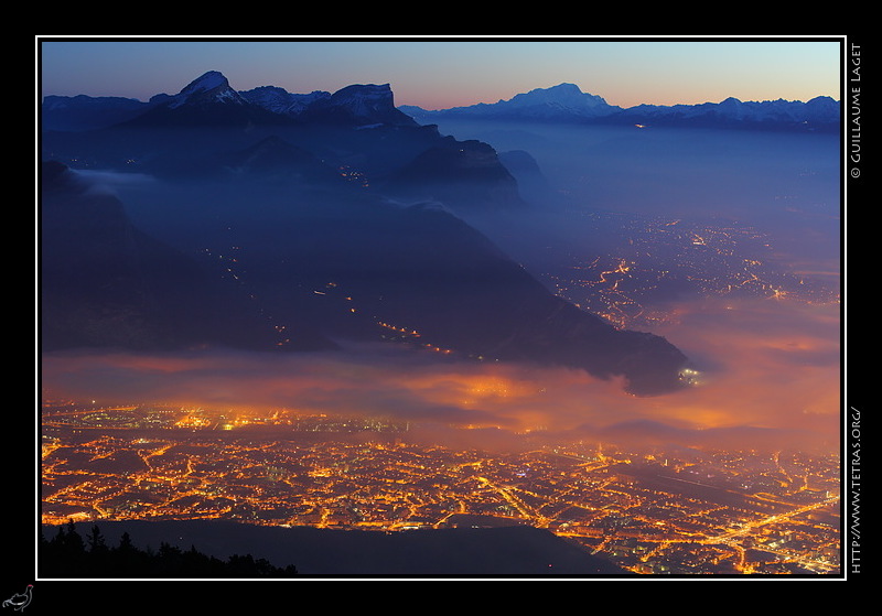 Photo : Brumes sur Grenoble et la Chartreuse 
