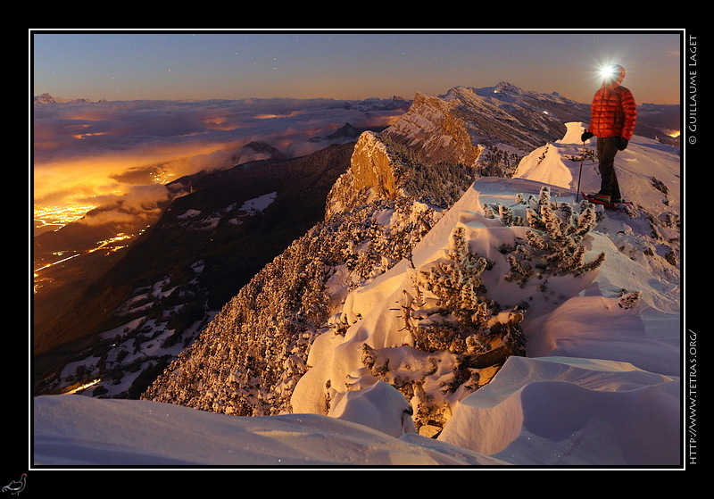 Photo : Coucher de lune au Moucherotte 
