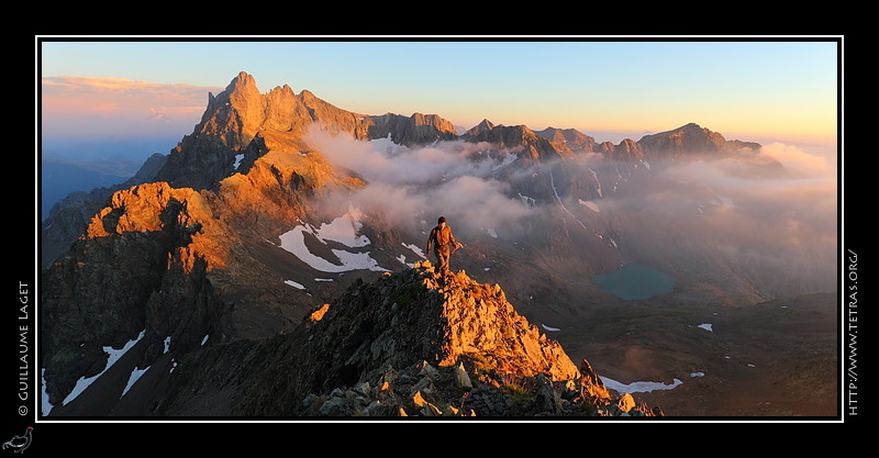 Photo : Du rocher de l'Homme aux pics de Belledonne 
