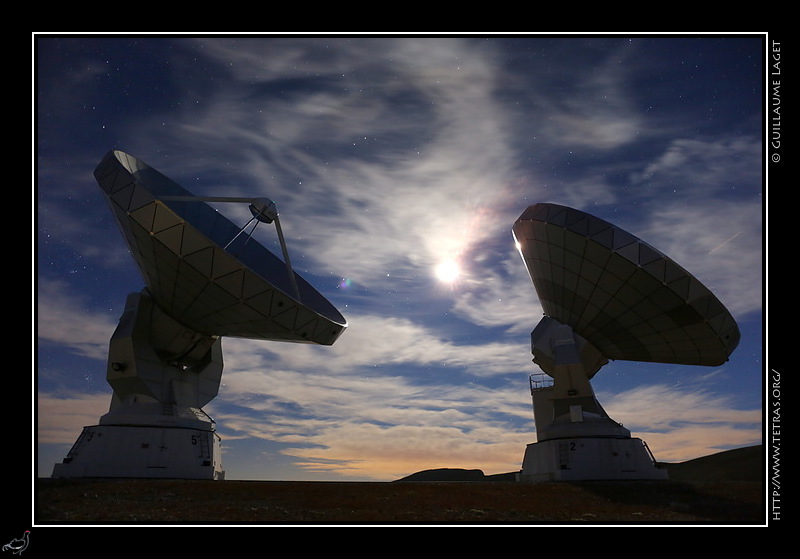 Photo : Antennes de l'IRAM sur le plateau de Bure, Dvoluy 
