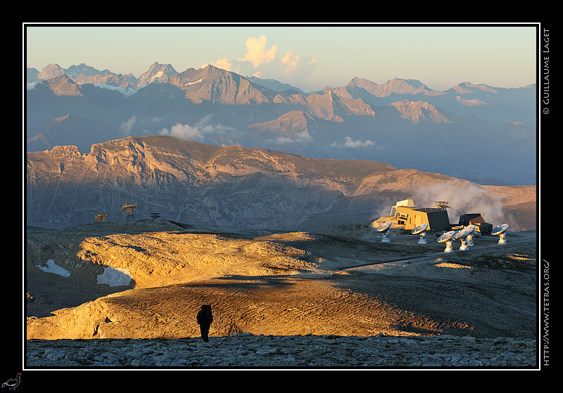 Photo : Le plateau de Bure et les antennes de l'IRAM, D�voluy 
