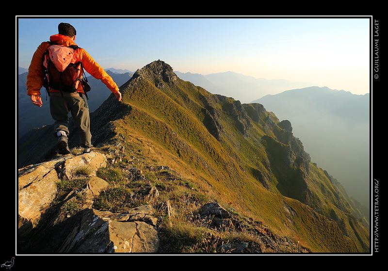 Photo : Cr�te franco-italienne, vers Praroussin 

