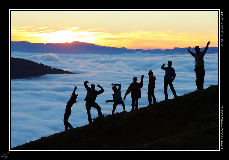 Photo : Coucher de soleil depuis le refuge de la Perrire, Bellledonne 
