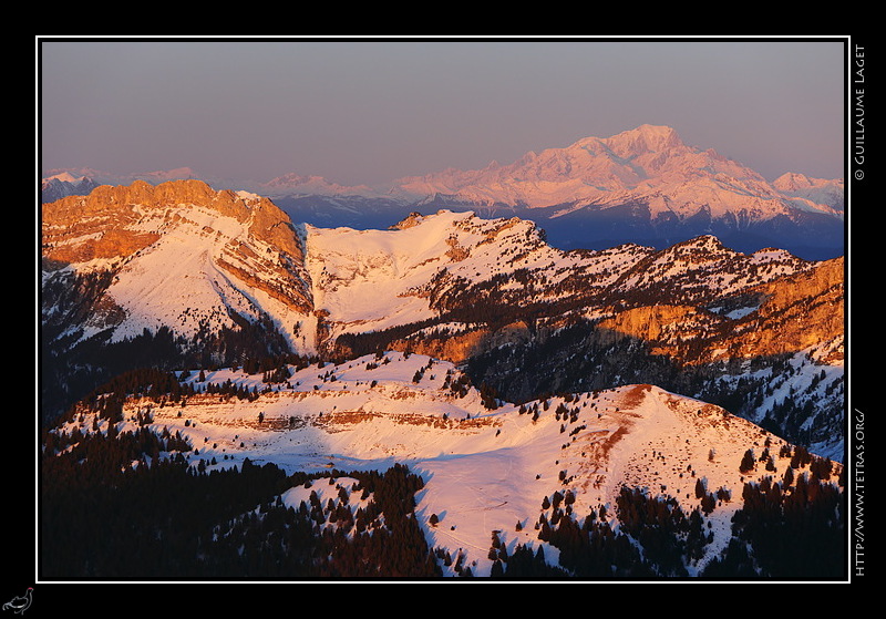 Photo : Lances de Malissard (Chartreuse) et Mont Blanc 
