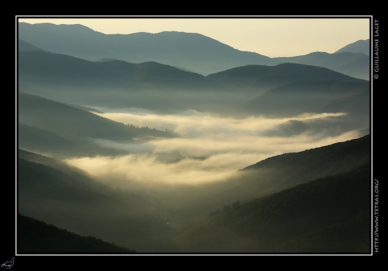 Photo : Brumes sur la valle de l'Hrault, Cvennes 
