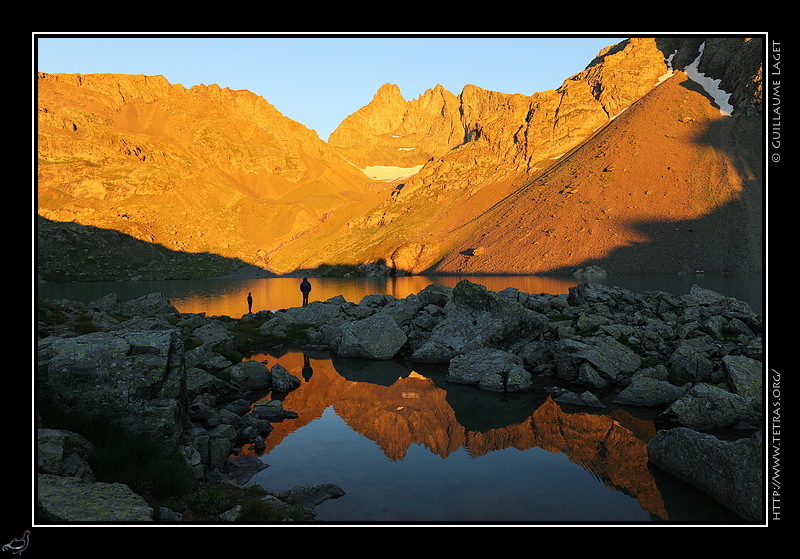 Photo : Le soleil se coucher sur le Grand Pic de Belledonne 
