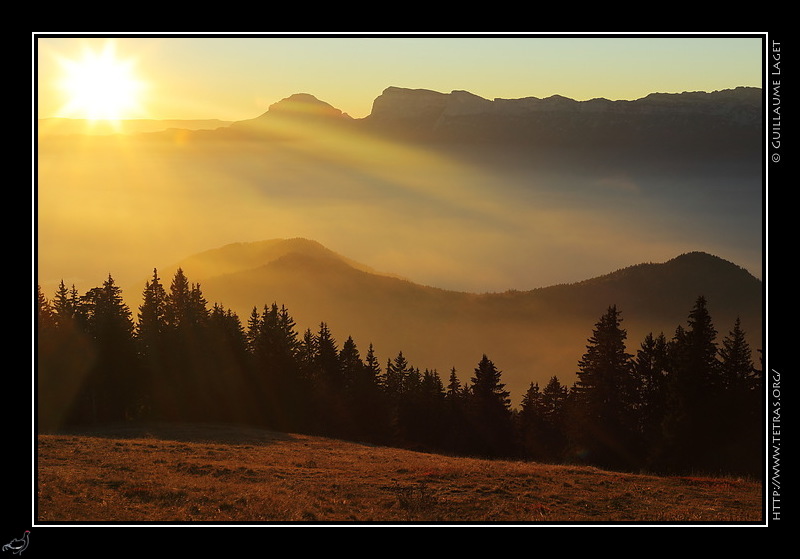 Photo : Coucher de soleil en Belledonne 
