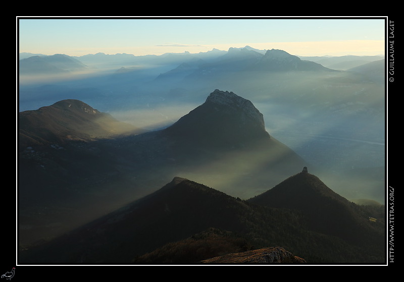 Photo : Brumes et pollutions depuis la Pina, Chartreuse 
