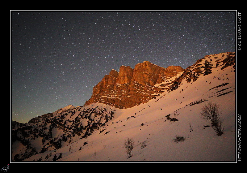 Photo : Lever de lune sur le Grand Veymont 
