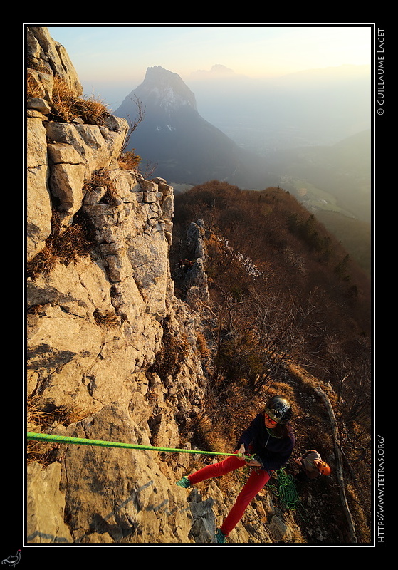 Photo : Rappel  l'aiguille de Quaix 
