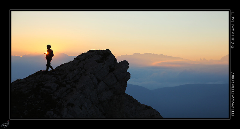 Photo : Soleil levant sur le Balcon Est du Vercors 
