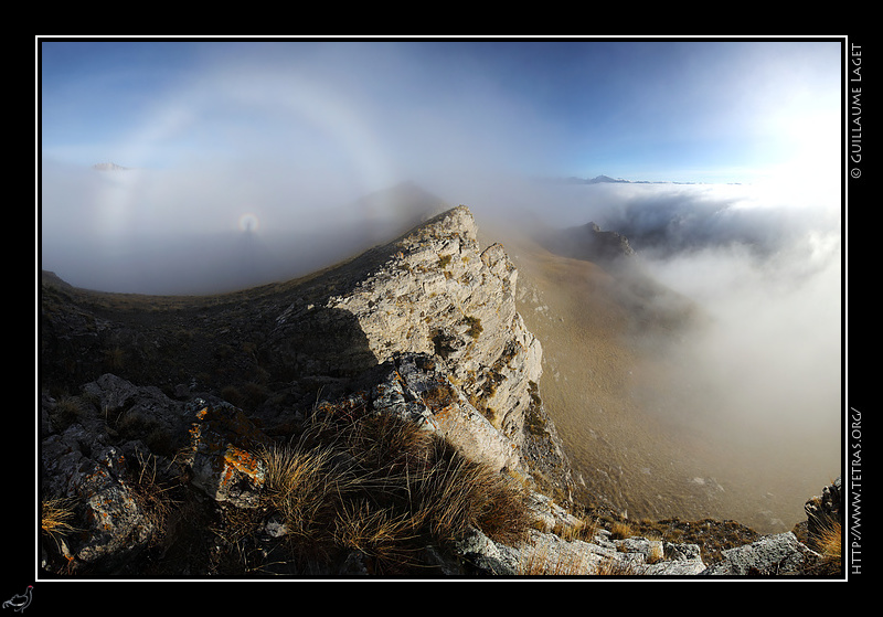 Photo : Pic de Gleize et spectre de Brocken 
