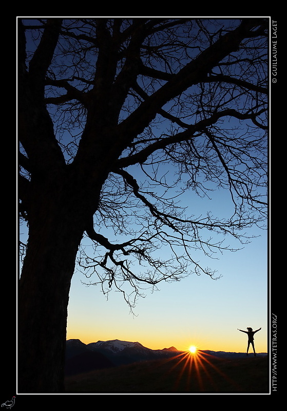 Photo : Coucher de soleil au refuge de Rochassac 
