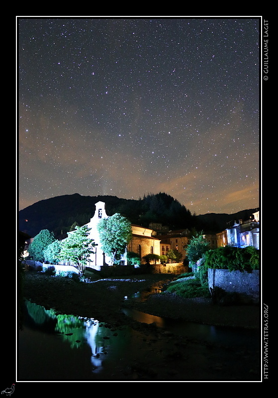 Photo : L'Hrault  Valleraugue sous un ciel toil 
