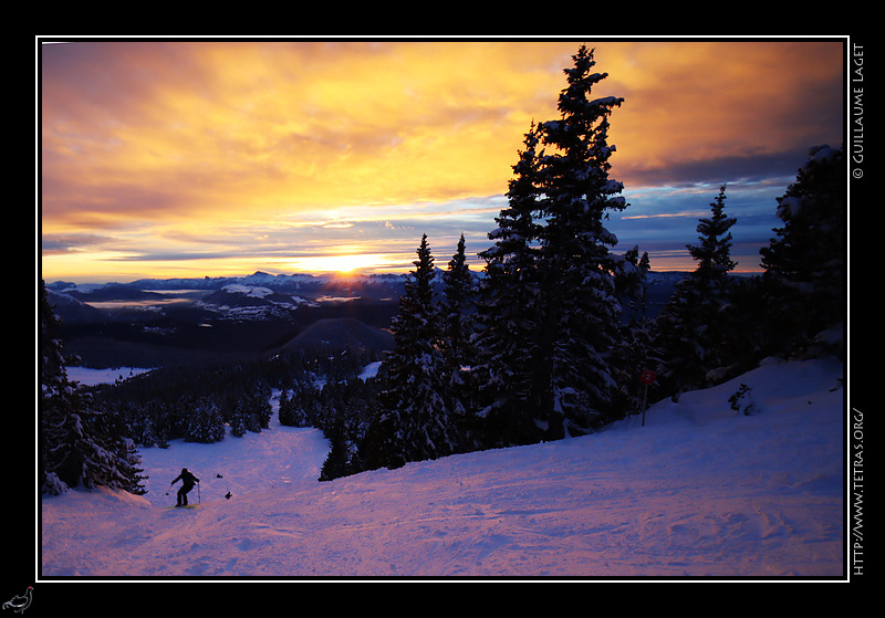 Photo : Ski  Chamrousse, sans remontes 
