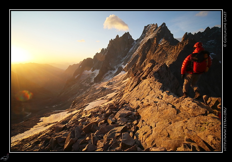 Photo : Sous le pic Nord des Cavales, Ecrins 
