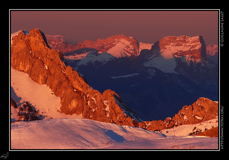 Photo : Col Vert, Roc Cornafion et Dent de Crolles 
